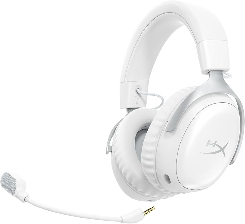 HyperX Cloud III S Wireless Gaming Headset White 2.4GHz Bluetooth 120h