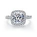 TenFit Jewelry 3 Carat VVS1 Simulated Diamond Engagement ring for Women silver Wedding Jewelry