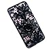 iPhone 7 plus Case iPhone 8 plus Case Ring Stent Soft Rubber Tronsnic 3D Embossed Lace Flower Pattern Acrylic Cover 360 Rotating Secure Grip Kickstand Shockproof (Black for iPhone 7plus 8plus 5.5'')