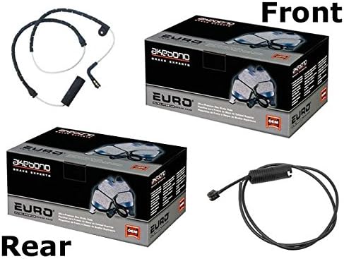 BMW e38 740 Brake Pad KIT Front+Rear CERAMIC Akebono Pads+Sensors caliper lining