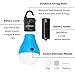 E-TRENDS Compact LED Lantern Tent Camp Light Bulb for Camping Hiking Fishing Emergency Lights, Battery Powered Portable Lamp, 4 Count, Blue, Batteries Not Included