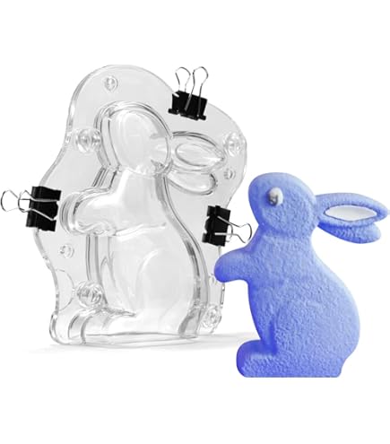 Moule à Chocolat Vintage Métal - Lapin De Pâques Avec 5 Pinces