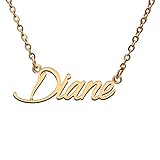 Diane Name Tag Necklaces for Her His Friends