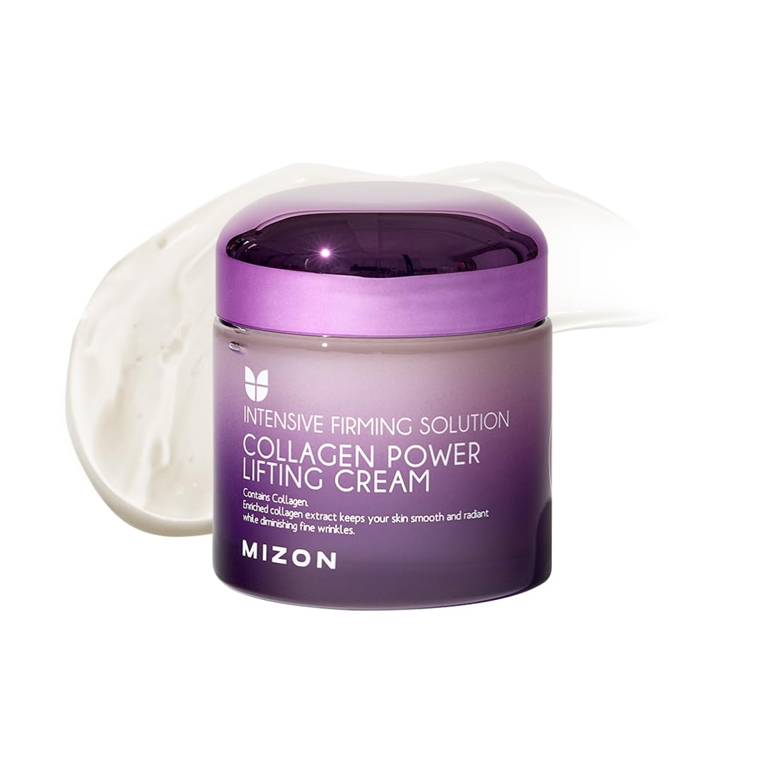 [MIZON] COLLAGEN POWER LIFTING CREAM (75ml) Korean Skincare - Day & Night Anti-Aging and Intensive Moisturizing face cream - Reduce Fine Lines - 75% Marine Collage