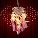 SSAWcasa Dream Catcher for Kids,Dreamcatcher with Led Lights,Girls Bedroom Wall Decor,Colorful Wall Hanging Decorations for Baby Room Birthday Wedding Party Supplies Car Ornament Gift (Heart)