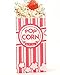 Bekith 200 Piece Paper Popcorn Bags for Movie Party and Theater Night, Single Serving 1oz Paper Sleeves in Nostalgic Red/White Design