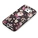 Galaxy S5 Case, Dimaka Cute Floral Peony Flower PC Cover with Shock Proof Protective TPU Bumper[Slim and Sturdy][2 Layers][Print Designed Pattern for Girls] for S5 / i9600