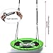 IMAGE Spider Web Swing Tree swing Net Swing Platform Rope swing Nylon Rope detachable 40 inch diameter with carabiners Adjustable hanging ropes