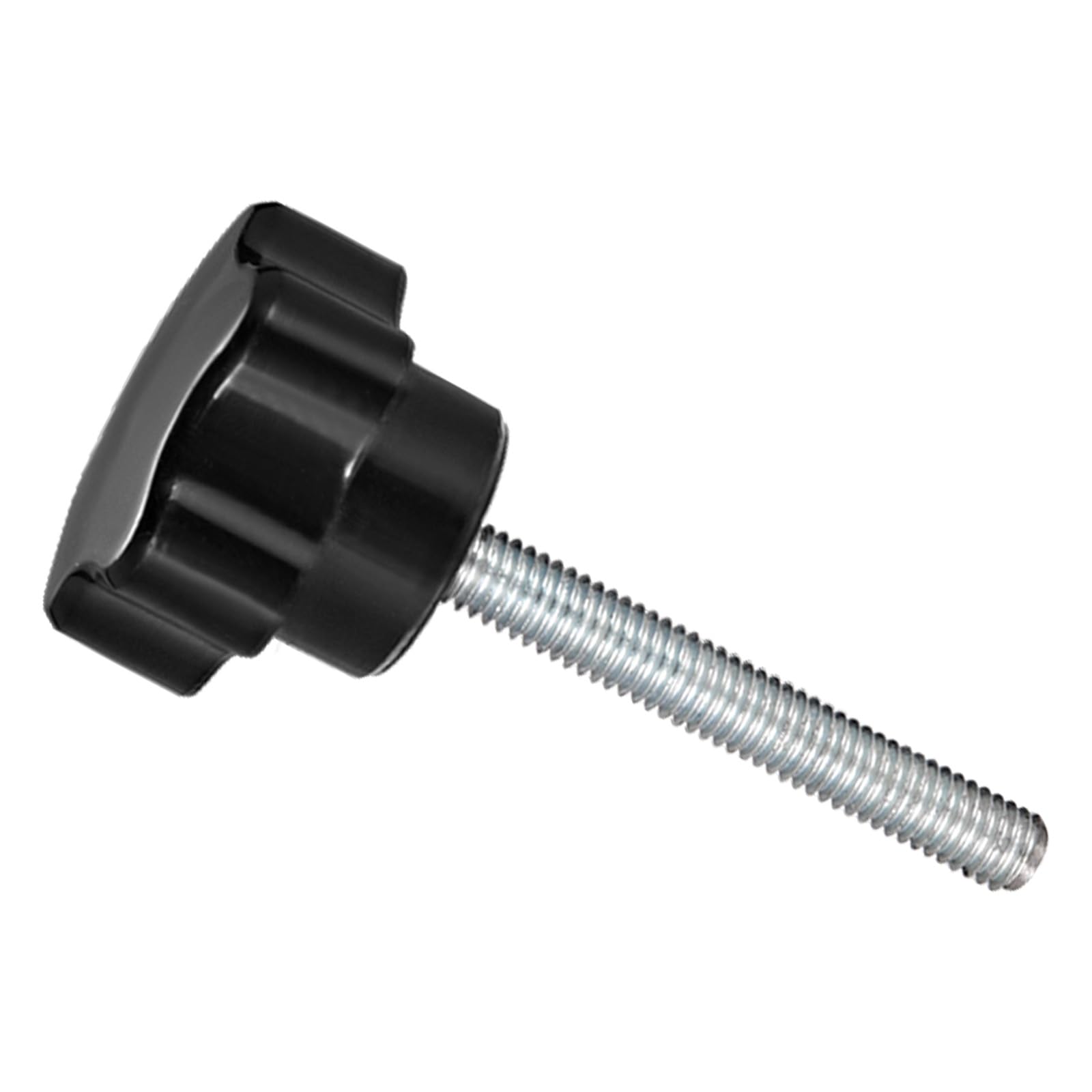 CoCud Star Clamping Knobs, M6 x 60mm Male Thread 32mm Head, Plastic Thumb Screw Grip Hand Knobs Threaded Bolt Black - (Applications: for Lathe Machinery), 1-Piece — image 1