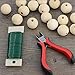 120 Pcs Unfinished Natural Solid Round Wood Spacer Beads Round Ball 1 inch Diameter Wooden Loose Beads Balls for DIY Art & Craft Project and Jewelry Making (120)