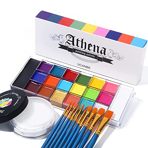 UCANBE Athena Face Body Paint Oil Palette + Translucent Setting Powder