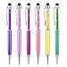 Stylus Pens, Aupek[6 Pack] 2 in 1 Crystal Stylus and Black Ink Pen Compatible with iPhone 5S 6 6S Plus, Samsung S6 Edge, Note 5 3, iPad, iPod, Android, Tablets, for All Capacitive Touch Screen Device