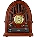 Victrola Vintage Wooden AM/FM Radio with Bluetooth and CD Player, Mahogany