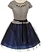 Little Girls Short Sleeve Tulle Holiday Party Christmas Flower Girl Dress Sale