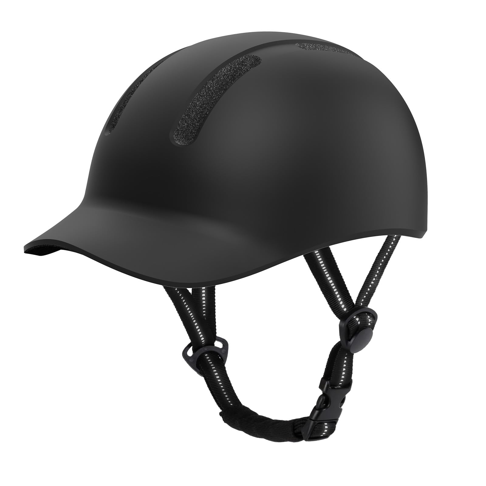 Photo 1 of Shinmax Bike Helmet - Lightweight Adjustable Baseball Cap Style Cycling Helmet with Long Visor, Reflective Strip, for Urban Commuter, Mountain & Road Biking (Black, X-Large:58-62cm)