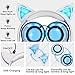 2019 New Cat Ear-Inspired Kids Headphones Boys Girls,AMENON Wired On/Over -Ear Foldable LED Gaming Headsets USB Rechargeable Lights Volume Limited Earphone iOS Android Laptop Travel Audio Gift Blue