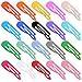 Elcoho 80 Pieces Girls Snap Hair Clips Non-Slip Metal Barrettes with Storage Bag, 2 Inch (Mixed 20 colors A)