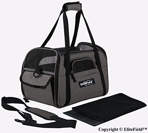 image for EliteField Soft Sided Pet Carrier (3 Year Warranty, Airline Approved),