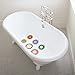 Puj – Bath Treads, Peel and Stick Bathtub Non-Slip Stickers, Stylish, Multicolored Tub Stickers with Grippy Surface, Toddler and Kid Bath Essential, Pack of 6