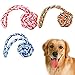 Rope Chew Toys for Dogs,Lonni 2 Packs Interactive Pet Chew Toys,Dog Knot Rope Tug Balls with Handle for Aggressive Chewers Teeth Cleanning Playing(Medium Large Dogs,Random Color)