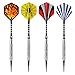 Vopa 17 Grams 12 Pack Soft Tip Dart Set with 4 Styles Dart Flights and 24 Plastic Soft Tip Points for Electronic Dartboard