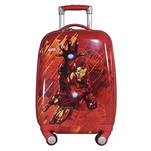 Texas USA 18 inch Ironman Printed Polycarbonate 4 Wheel Kids Trolley Bag