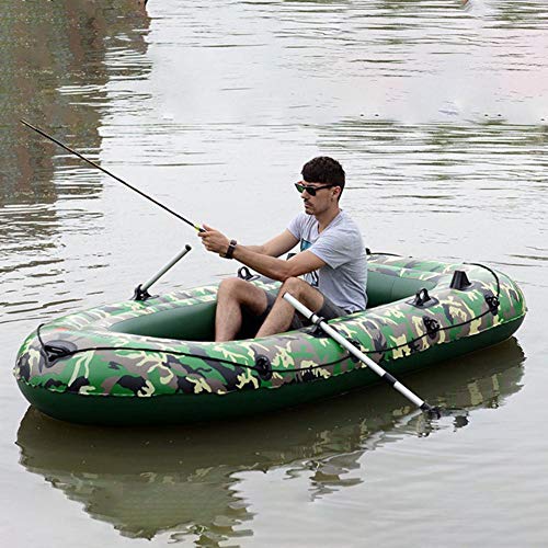Bateau Gonflable Pour 2 à 4 Personnes, Radeau De Bateau Gonflable De 10 Pieds, Ensemble De Kayak Gonflable Durable En Pvc à 3 Couches Avec Pompe à Air à Pagaies, Pêche à La Dérive
