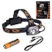 Fenix HP25R Rechargeable LED Flashlight 1000 Lumen Headlamp, Spotlight Flood-Beam Red-Light with 18650 Rechargeable Battery and LegionArms USB charging cord
