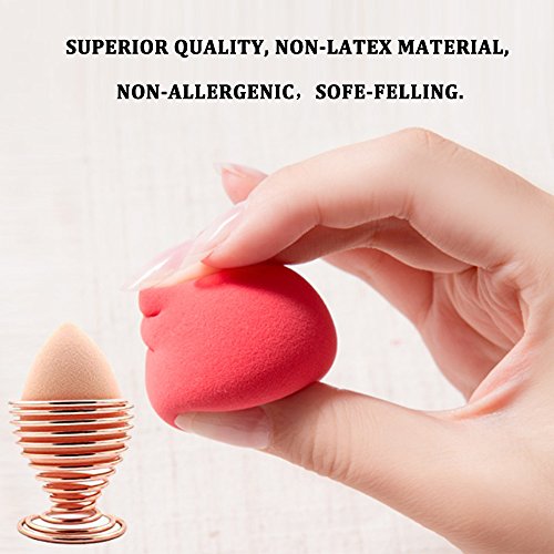 Makeup Sponges, SPANLA 6 Pieces Makeup Blender Beauty Sponge Foundation Blending Sponge Flawless for Liquid Creams and Powders Multi Color Makeup Sponges (1)
