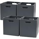 Tstorage 11 Inch Collapsible Plastic Storage Cubes, 4 Packs