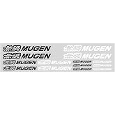 Genuine Mugen Sticker Decal Set BLK/WHT 3.25', 2.25', 1.25' - (14 PC)