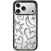 CASETiFY Impact iPhone 17 Pro Max Case [Slim/Compatible with Magsafe / 8.2 ft. 4X Military Grade Drop Protection] - Chrome Scribbles - Clear Black