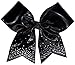 Chassé Girls' Metallic Rhinestone Performance Hair Bow Metallic Black