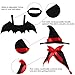 Frienda 3 Pieces Pet Halloween Vampire Costume Pet Bat Vampire Cloak Wizard Hat for Halloween Party, Pet Cosplay(Red,Solid)
