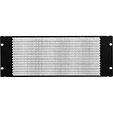 NavePoint 4U Blank Rack Mount Panel Spacer With Venting For 19-Inch Server Network Rack Enclosure Or Cabinet Black