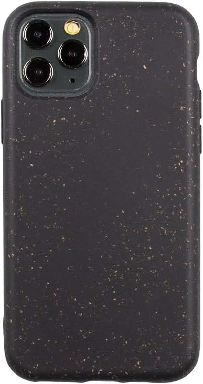 Eco times iPhone 11 Pro Case, 100% Biodegradable Eco-Friendly Compostable Organic Phone Case Made from Soft Plant Fiber for iPhone 11 Pro 5.8 inch, Organic Black