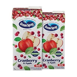 Ocean Spray Cranberry & Apple Juice with 20% Cranberry, 1 l, Pack of 2