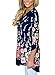 Dokotoo Womens Floral Boho Floral Print Long Sleeve Cotton Blosue Juniors Casual Tops Blouses Navy Medium