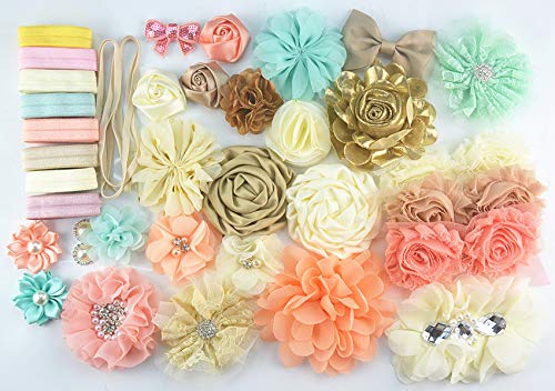 Make 32 Headbands And 6 Clips Pink Baby Shower Games Headband