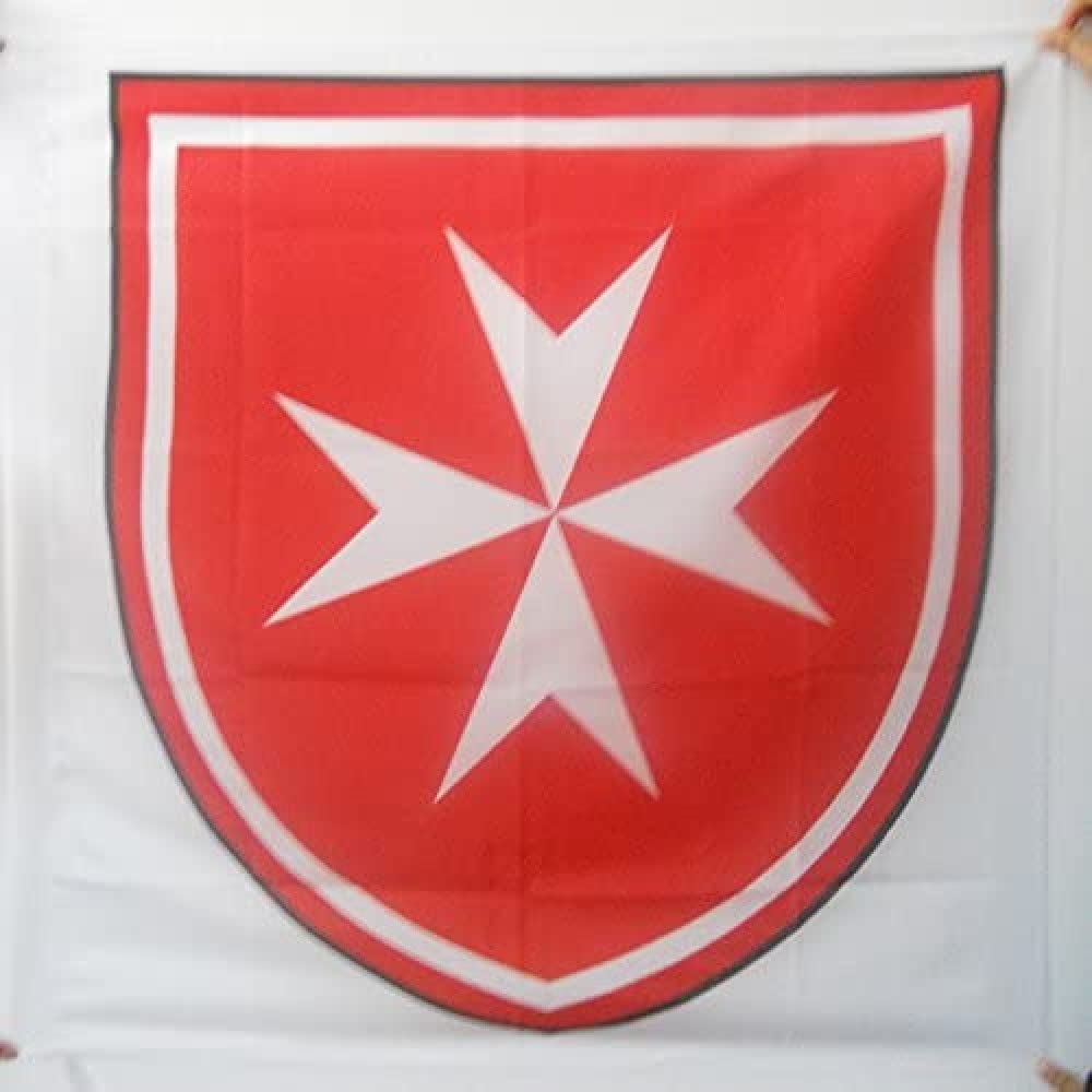 AZ FLAG - Arms Sovereign Military Order of Malta Flag - 3x3 Ft - 100% Polyester St John of Jerusalem Banner with Sleeve - Fade Resistant - Vivid Colors - 3' x 3' Feet - 90x90 Cm