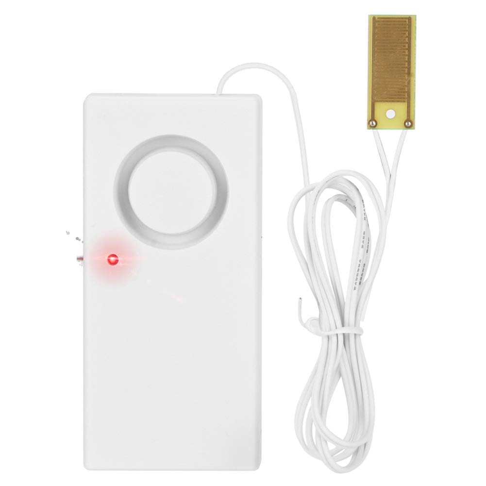 Sonew Water Alarm Sensor, 120dB Water Detector, Security Water Overloop Leakage Alarm Sensor Water Level Alarm System for Kitchen Bathroom Laundry Room