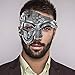 Ubauta Steampunk Cyborg Venetian Mask, Masquerade Mask For Halloween Costume Party/Phantom Of The Opera/Mardi Gras Ball