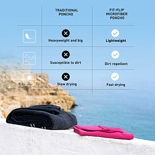 Fit-Flip-Umziehhilfe-Strand--Ultraleicht-und-schnelltrocknend--Surf-Poncho-Herren-und-Damen-Umkleidehilfe-extra-lang-aus-Mikrofaser-Badeponcho-und-Poncho-Handtuch-zugleich