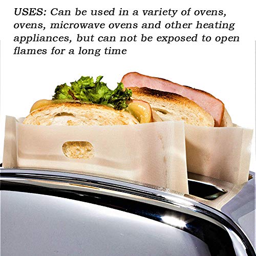 20 Pack Toaster Bags Reusable, YANSHON 3 Sizes Non-Stick Toast Bags for Heat Resistant - FDA Approved, Perfect for Grilled Cheese Sandwiches, Chicken, Pizza, Pastries, Panini - Thumbnail 2