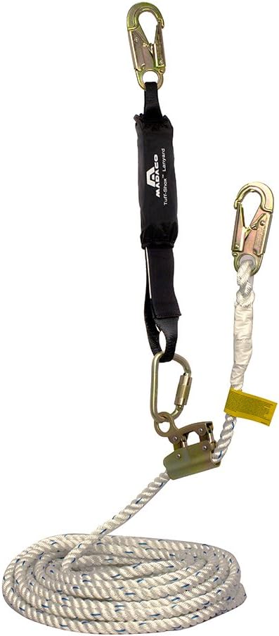 Madaco Roof Construction Fall Protection Full Body Industrial Safety Harness 30FT Rope Shock Pack Multi Use Anchor Kit ANSI OSHA Size M-XXL: Sports & Outdoors