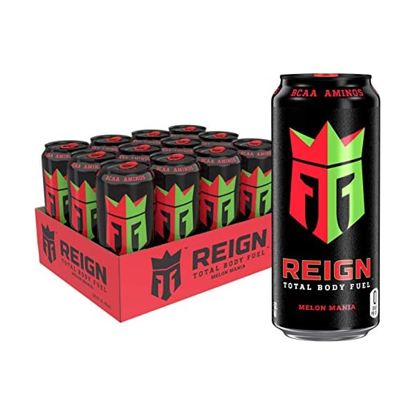 Reign Total Body Fuel, Melon Mania, Fitness & Performance Drink, 16 Fl Oz (Pack of 12)