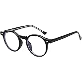 Dollger Blue Light Glasses for Women Men Retro Round Trendy Blue Light Blocking Glasses Circle Acetate Frame