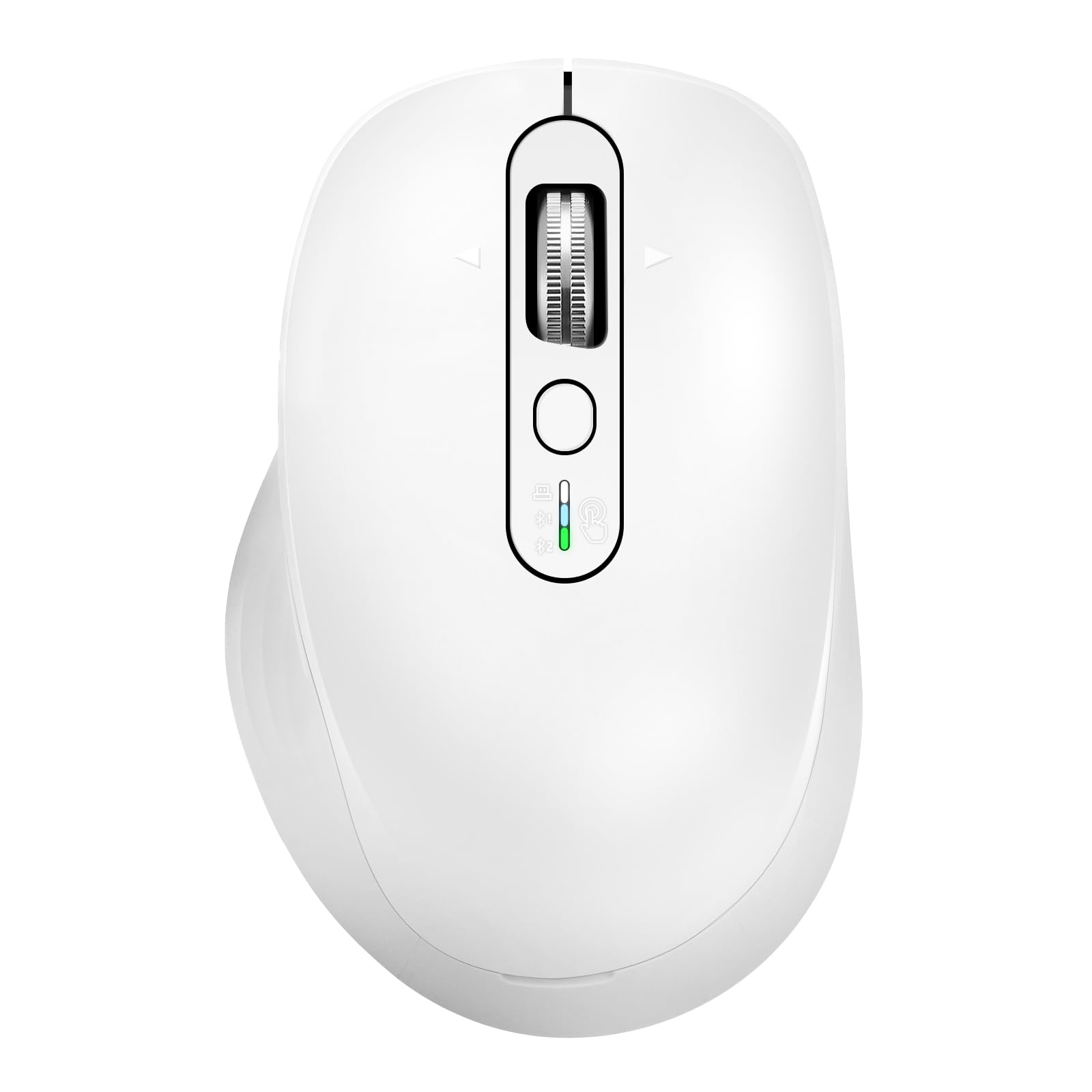 Photo 1 of INFINMIND Multi-Device Wireless Bluetooth Mouse, 2.4G USB Receiver and Two Bluetooth, 4-Way Navigation Mice for Computer, Laptop, PC, MacBook, iPad (White)