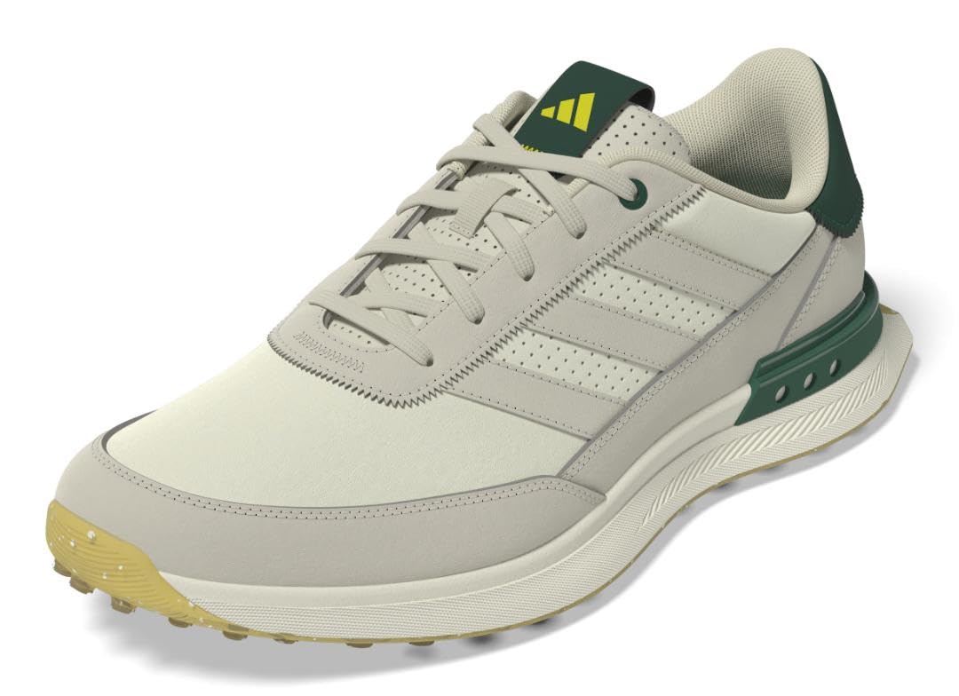 Adidas Men's S2G 24 Leather Spikeless Shoes, Off White/Alumina/Collegiate Green, 7.5 Image