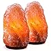 Amethya Natural Himalayan Salt Lamp, Hand Carved with Elegant Wood Base (Set of 2)